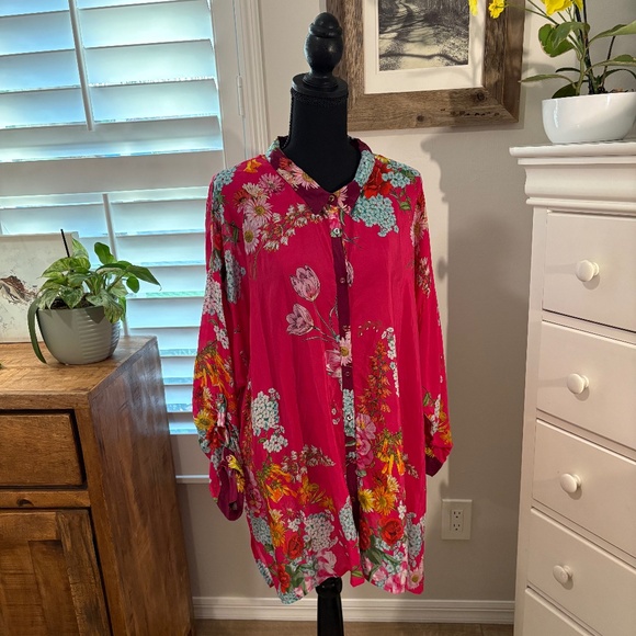 Johnny Was Tops - Johnny Was GOLDEN BOUQUET SELINE BUTTON DOWN 2X